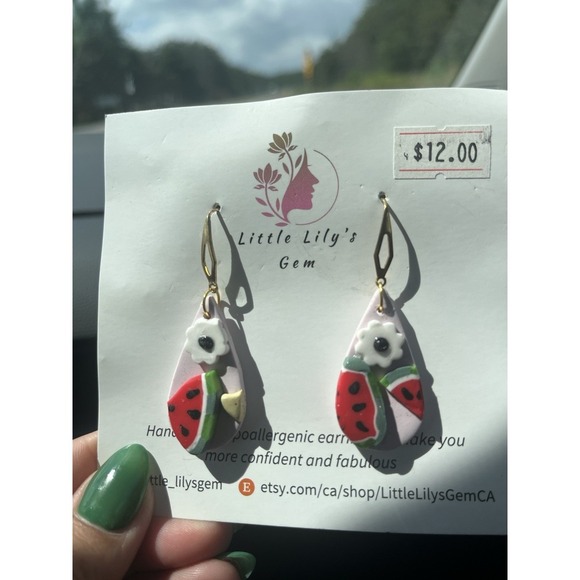 For ResellHandmPolymer Clay earrings lot  -5 Unique 12 Pair Stainless Steel - Picture 3 of 12